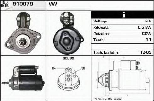 EDR 910070 - Démarreur cwaw.fr