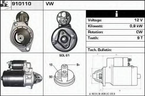 EDR 910110 - Démarreur cwaw.fr