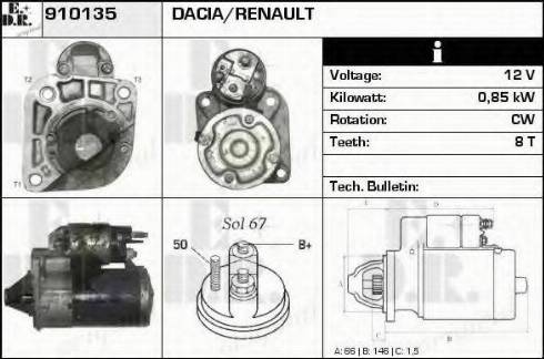 EDR 910135 - Démarreur cwaw.fr