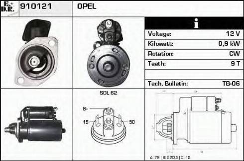 EDR 910121 - Démarreur cwaw.fr