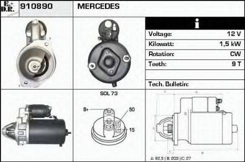 EDR 910890 - Démarreur cwaw.fr