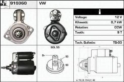 EDR 910360 - Démarreur cwaw.fr