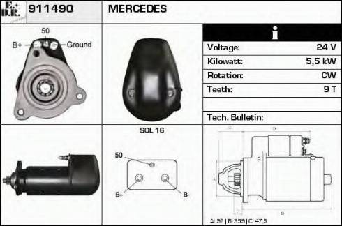 EDR 911490 - Démarreur cwaw.fr