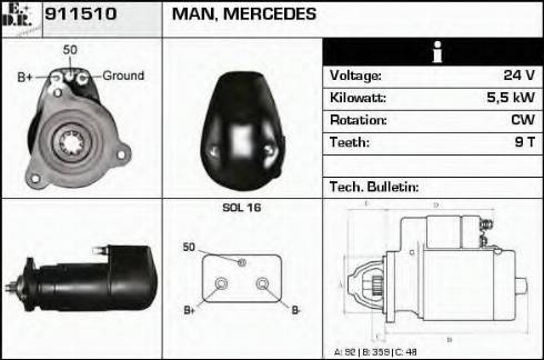 EDR 911510 - Démarreur cwaw.fr