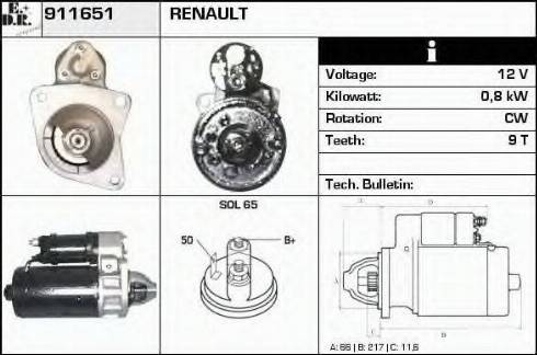 EDR 911651 - Démarreur cwaw.fr