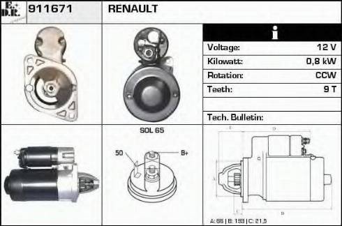 EDR 911671 - Démarreur cwaw.fr