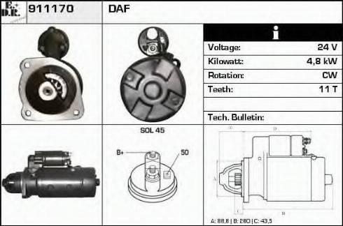 EDR 911170 - Démarreur cwaw.fr