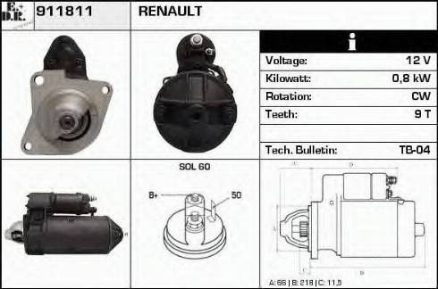 EDR 911811 - Démarreur cwaw.fr