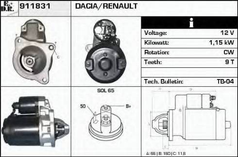 EDR 911831 - Démarreur cwaw.fr