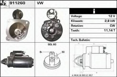 EDR 911260 - Démarreur cwaw.fr