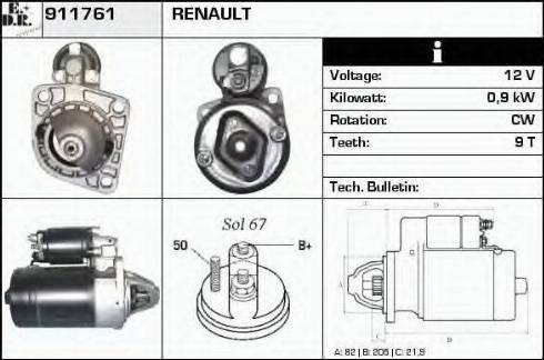 EDR 911761 - Démarreur cwaw.fr