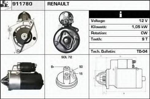 EDR 911780 - Démarreur cwaw.fr