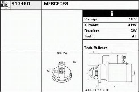 EDR 913480 - Démarreur cwaw.fr