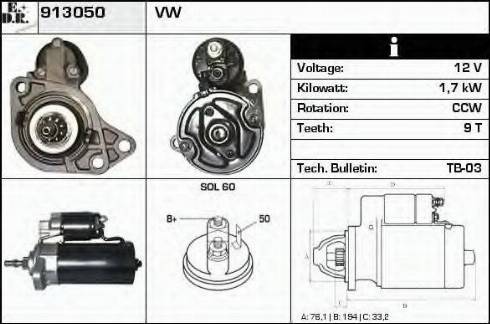 EDR 913050 - Démarreur cwaw.fr