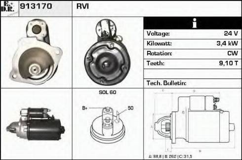 EDR 913170 - Démarreur cwaw.fr