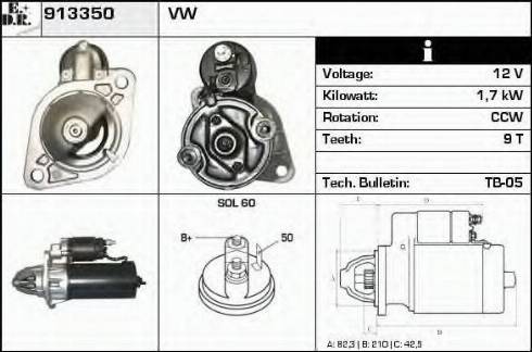 EDR 913350 - Démarreur cwaw.fr