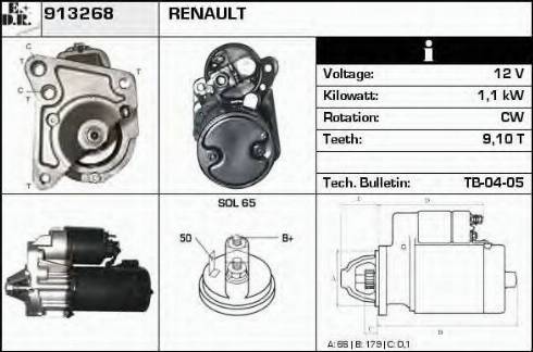 EDR 913268 - Démarreur cwaw.fr