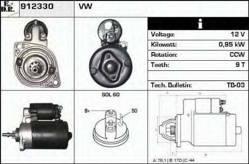 EDR 912330 - Démarreur cwaw.fr