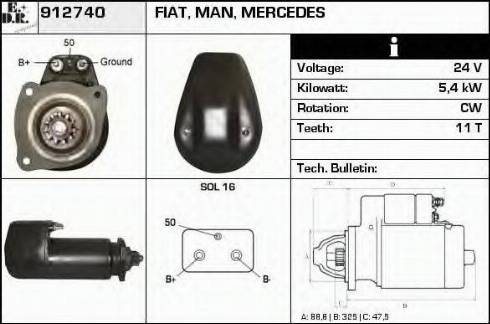 EDR 912740 - Démarreur cwaw.fr