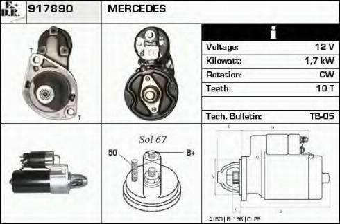 EDR 917890 - Démarreur cwaw.fr