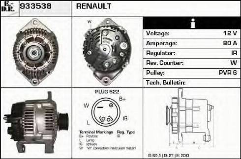 EDR 933538 - Alternateur cwaw.fr