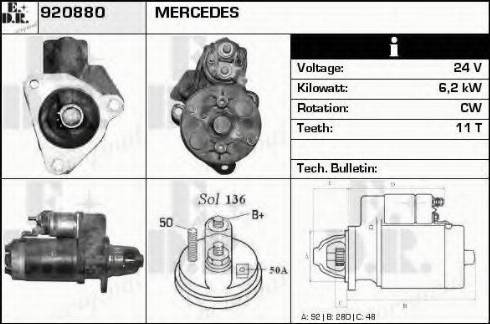 EDR 920880 - Démarreur cwaw.fr