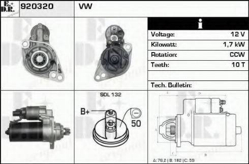 EDR 920320 - Démarreur cwaw.fr