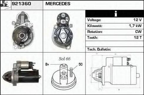 EDR 921360 - Démarreur cwaw.fr