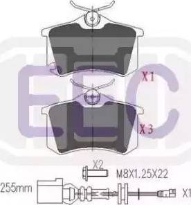 EEC BRP1419 - Kit de plaquettes de frein, frein à disque cwaw.fr