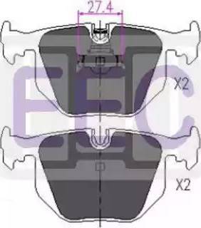 EEC BRP1431 - Kit de plaquettes de frein, frein à disque cwaw.fr