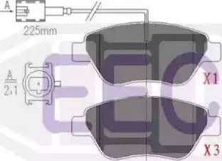 EEC BRP1549 - Kit de plaquettes de frein, frein à disque cwaw.fr