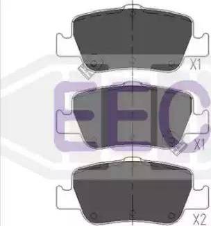 EEC BRP1674 - Kit de plaquettes de frein, frein à disque cwaw.fr