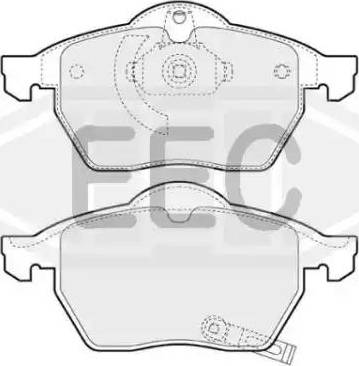 EEC BRP1064 - Kit de plaquettes de frein, frein à disque cwaw.fr