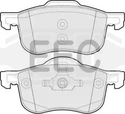 EEC BRP1075 - Kit de plaquettes de frein, frein à disque cwaw.fr