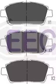 EEC BRP1116 - Kit de plaquettes de frein, frein à disque cwaw.fr