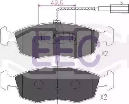 EEC BRP1845 - Kit de plaquettes de frein, frein à disque cwaw.fr