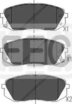 EEC BRP1860 - Kit de plaquettes de frein, frein à disque cwaw.fr