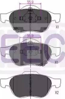 EEC BRP1351 - Kit de plaquettes de frein, frein à disque cwaw.fr