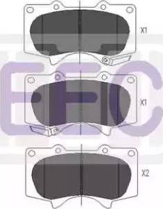 EEC BRP1382 - Kit de plaquettes de frein, frein à disque cwaw.fr