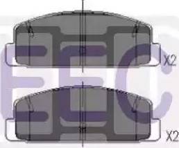 EEC BRP1387 - Kit de plaquettes de frein, frein à disque cwaw.fr