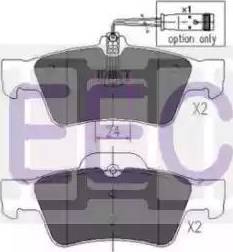 EEC BRP1322 - Kit de plaquettes de frein, frein à disque cwaw.fr