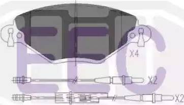 EEC BRP1259 - Kit de plaquettes de frein, frein à disque cwaw.fr