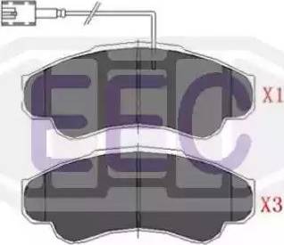 EEC BRP1251 - Kit de plaquettes de frein, frein à disque cwaw.fr