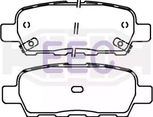 EEC BRP1264 - Kit de plaquettes de frein, frein à disque cwaw.fr