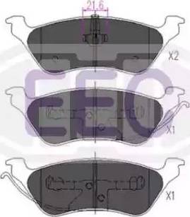 EEC BRP1218 - Kit de plaquettes de frein, frein à disque cwaw.fr