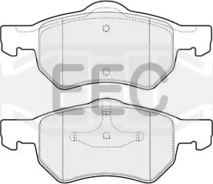 EEC BRP1229 - Kit de plaquettes de frein, frein à disque cwaw.fr