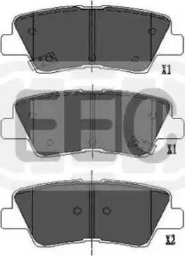 EEC BRP3001 - Kit de plaquettes de frein, frein à disque cwaw.fr