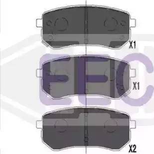 EEC BRP1442 - Kit de plaquettes de frein, frein à disque cwaw.fr