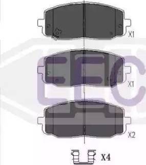 EEC BRP1458 - Kit de plaquettes de frein, frein à disque cwaw.fr