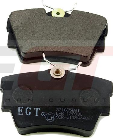 EGT 321605EGT - Kit de plaquettes de frein, frein à disque cwaw.fr